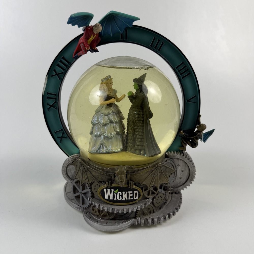 Wicked Broadway Musical Snow Globe 2003 For Good Works *Chips As Seen In Picture
